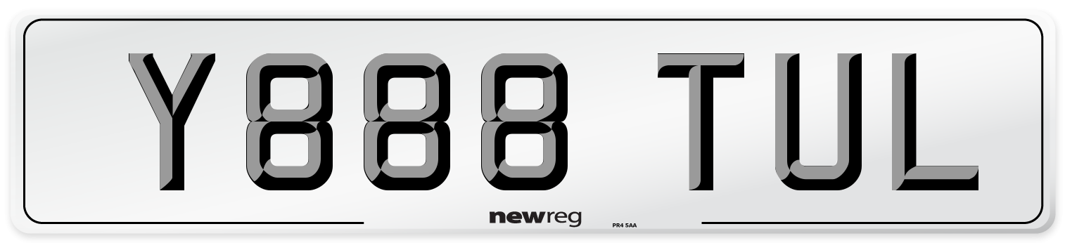 Y888 TUL Number Plate from New Reg